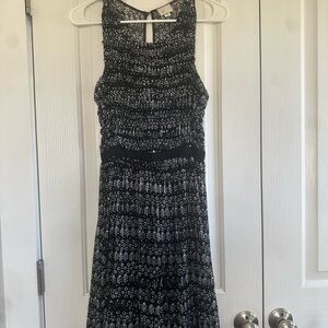 Anthropologie Black and White Patterned Sleeveless Women’s Dress